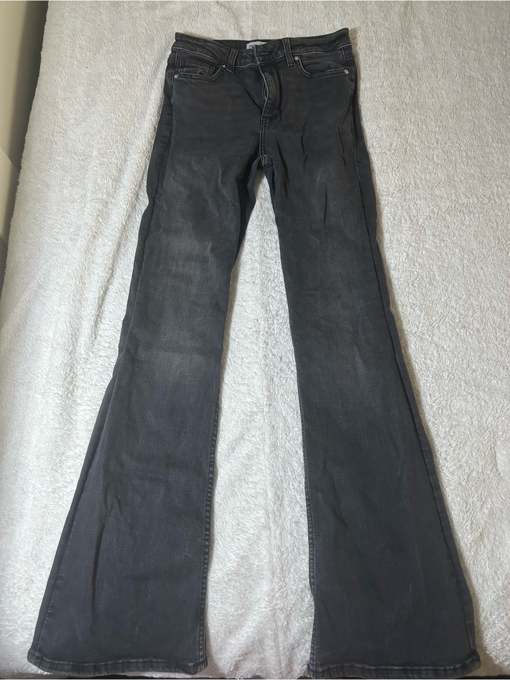 Women's Dark Gray Flared Jeans